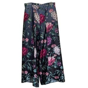 Victorias‎ Secret Womens Pull On Wide Leg Slit Front Floral Pajama Pant Size M